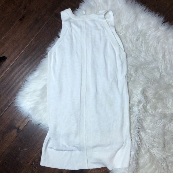 Anthropologie white cream knit tank top medium - Picture 3 of 4